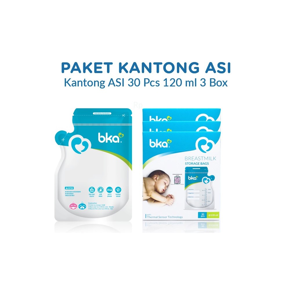 Jual Paket Kantong ASI BKA 120 ML 3 Box TERMURAH - Isi 30Pcs/Box ...