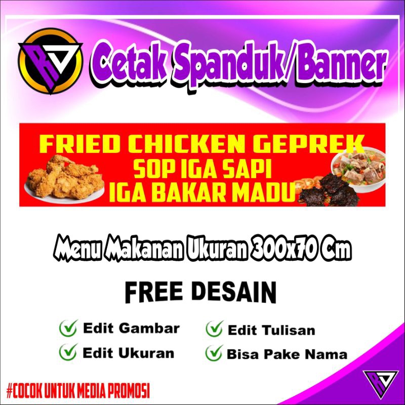 Jual Spanduk Banner Daftar Menu | Shopee Indonesia