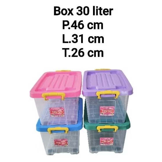 Jual Box container roda transparant 30 liter tabitha Penyimpanan Wadah ...