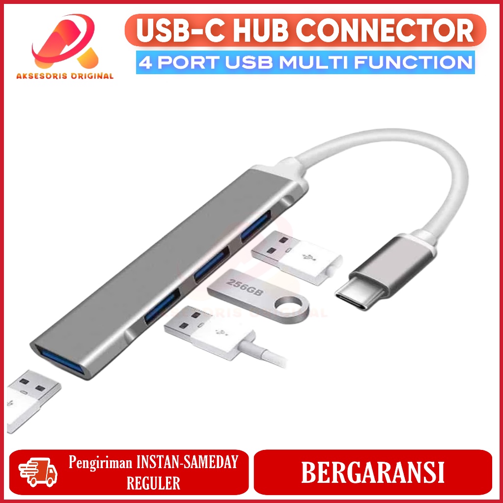 Jual USB HUB 3.0 OTG Type C 4 in 1 HUB Multi Function Port High Speed ...