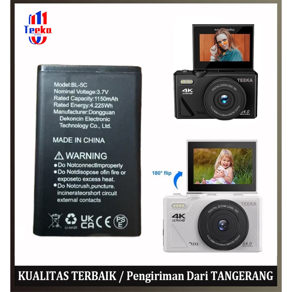 Jual TEEKA 1150 mAH Camera Battery for TEEKA Camera | Shopee Indonesia