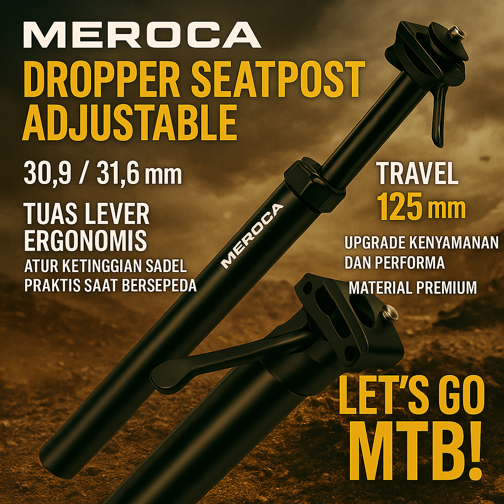 Jual MEROCA Dropper Seatpost Adjustable 30.9 / 31.6 mm, Travel 125 mm ...