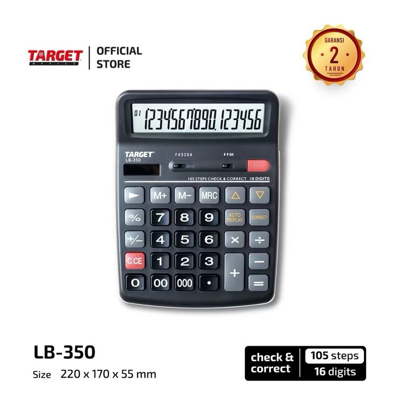 Jual Target LB - 350 - Desktop Calculator - 16 Digit | Shopee Indonesia