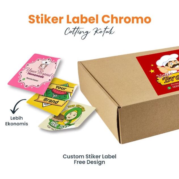 Jual AREEFAH.PROJECT Cetak Stiker Kotak Label Makanan Sticker Kotak ...