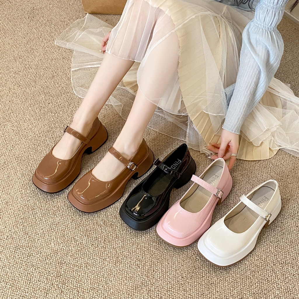 Jual Sepatu Kerja Wanita Sepatu Platform Cewek Kasual Loafers Perempuan ...