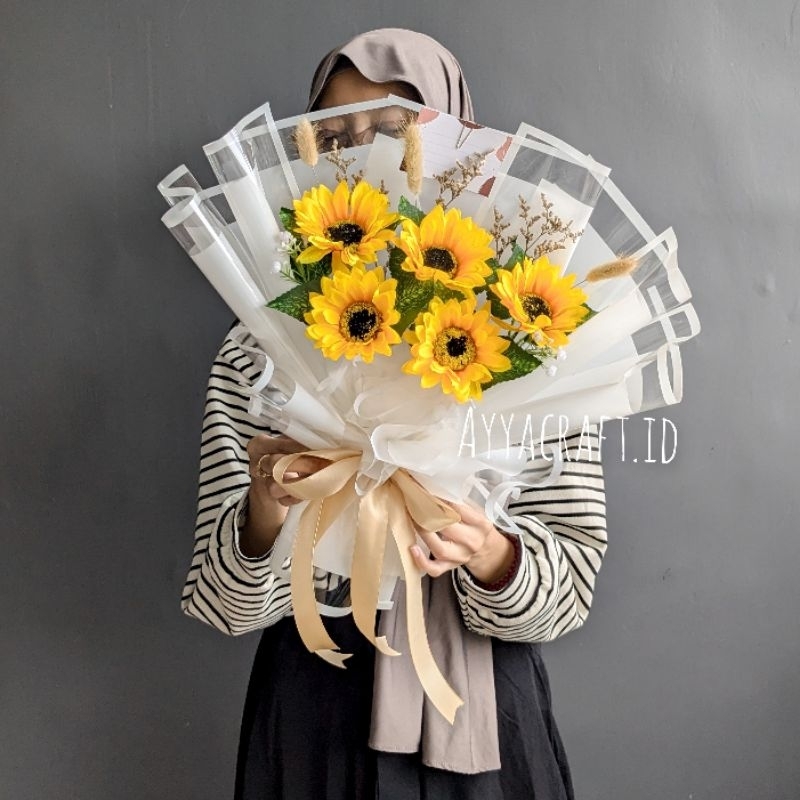 Jual BUKET BUNGA MATAHARI BUKET WISUDA BUKET SEMPRO BUKET SUNFLOWER ...