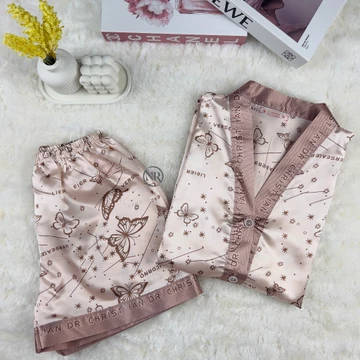 NOIRI Piyama Wanita Set Satin Celana Pendek Lengan Pendek Bahan Satin Premium Baju Tidur