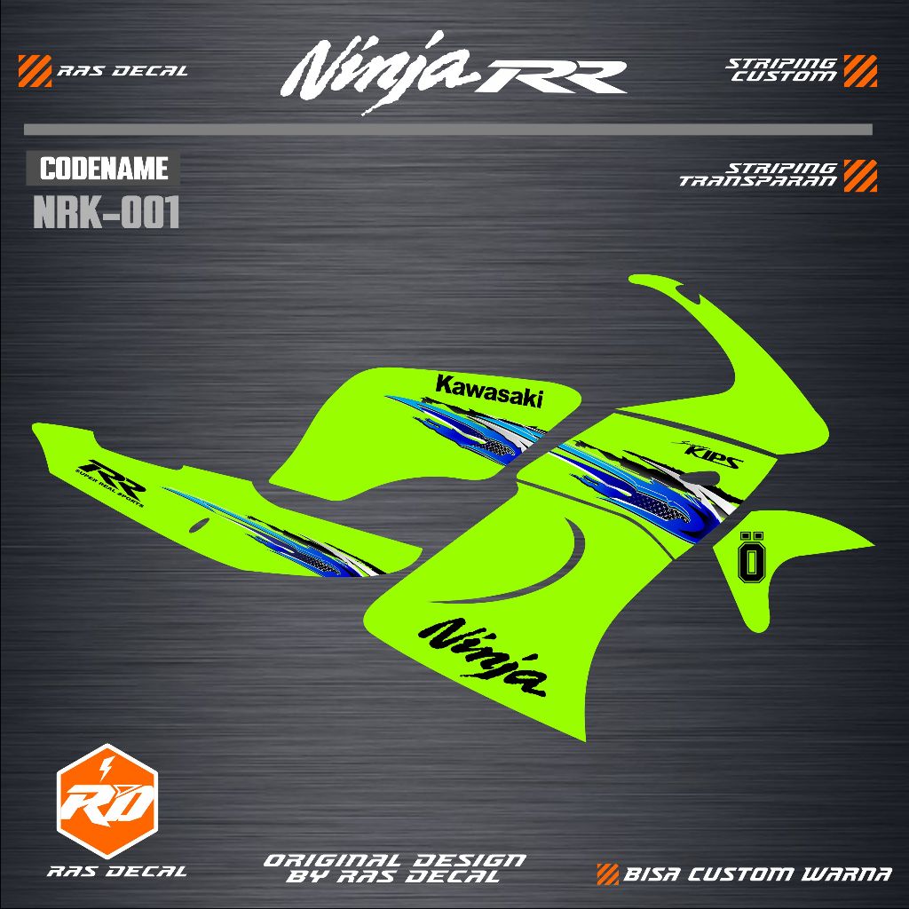 Jual Stiker Striping Transparan Ninja RR Old / ORIGINAL DESIGN SPEK ...