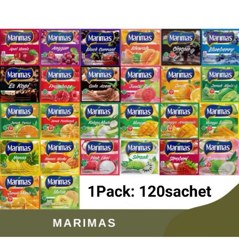 Jual MARIMAS Minuman Serbuk Instant (1Pak: 120pcs) - Serbuk Instan / Es ...