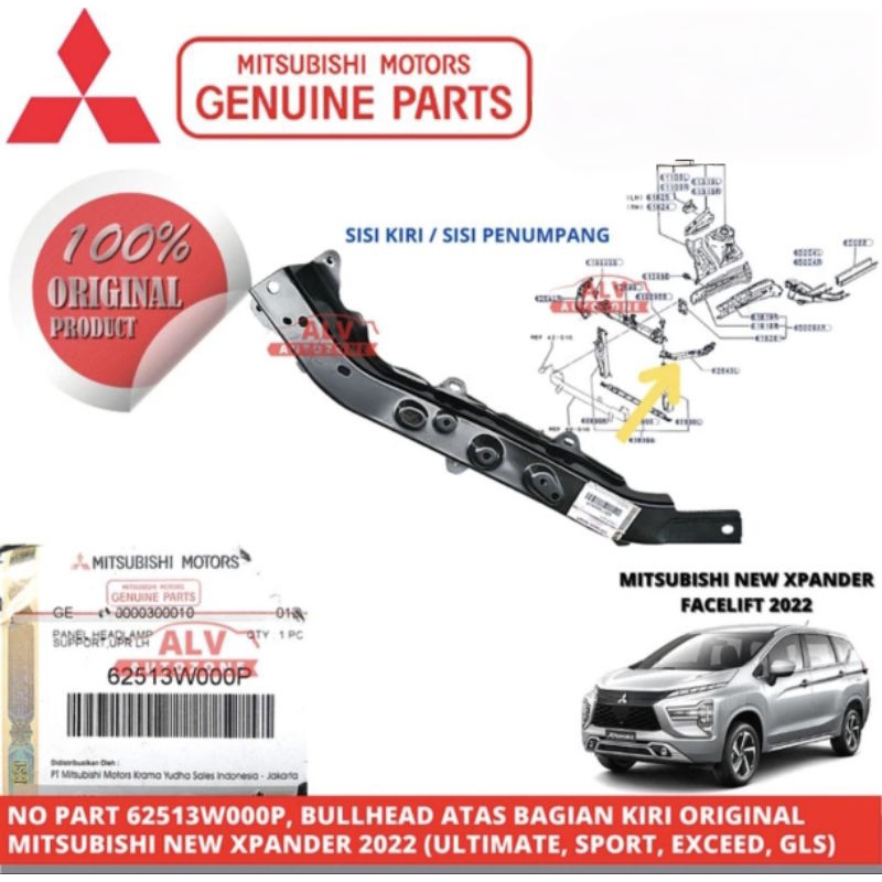 Jual Bullhead Panel Atas Kiri Radiator Original Mitsubishi New Xpander ...