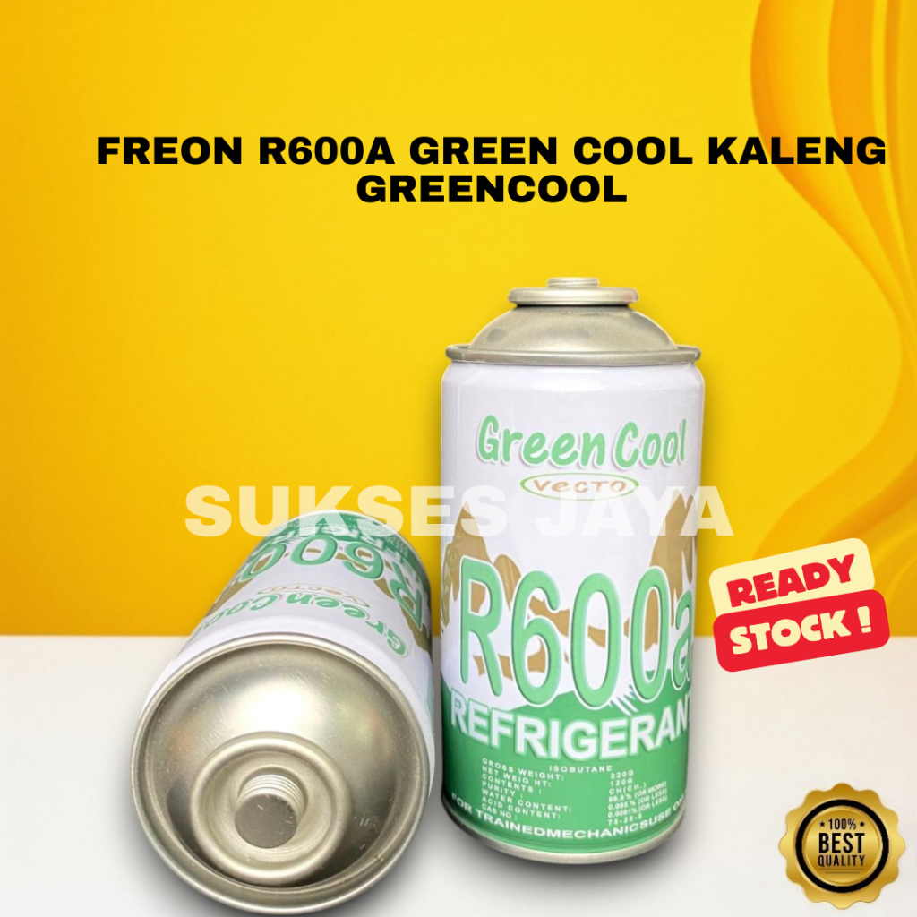 Jual FREON KALENG GREENCOOL R600 / FREON R600A GREEN COOL KALENG 120G ...