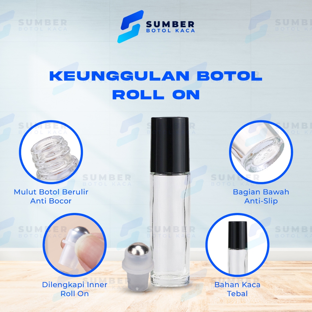 Jual Botol Roll On Kaca 10ml CLEAR | Shopee Indonesia