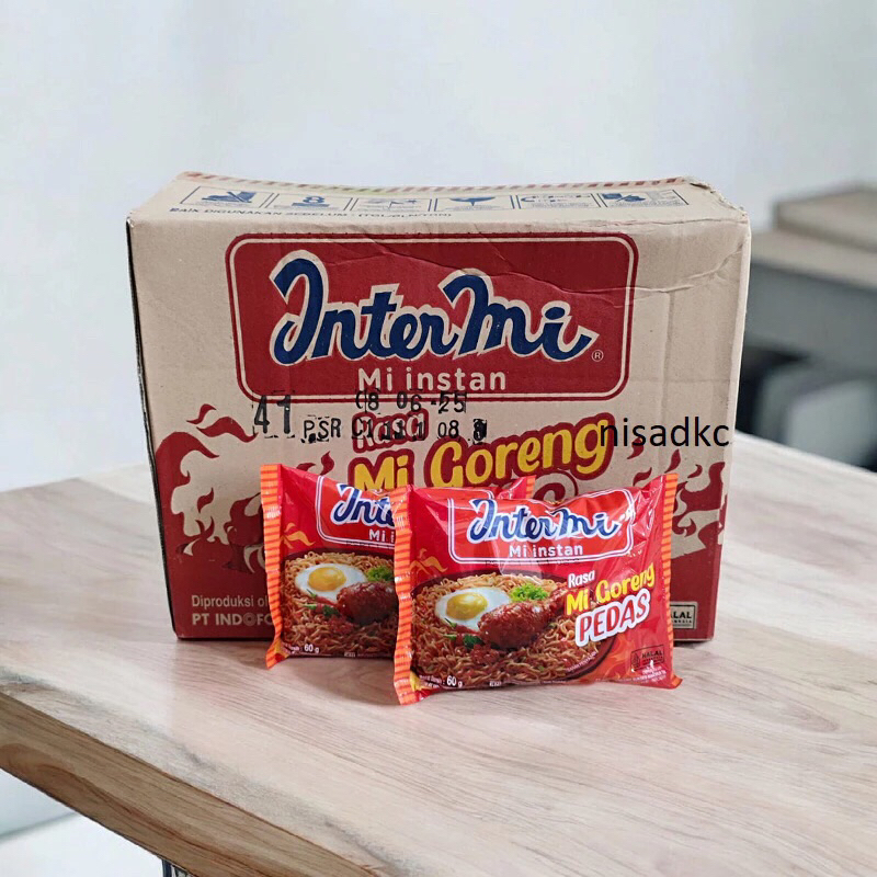 Jual INTERMI Goreng dan Pedas (1 karton isi 40pcs x 60gr) | Shopee ...