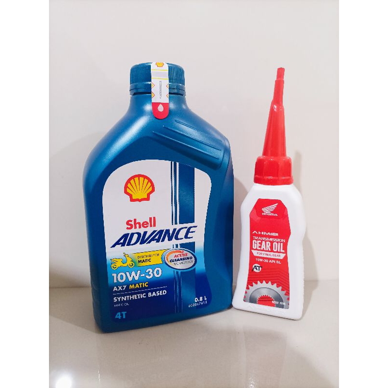 Jual PAKET OLI SHELL ADVANCE AX7 MATIC - SCOOTER 800ML + AHM GEAR 120 ...