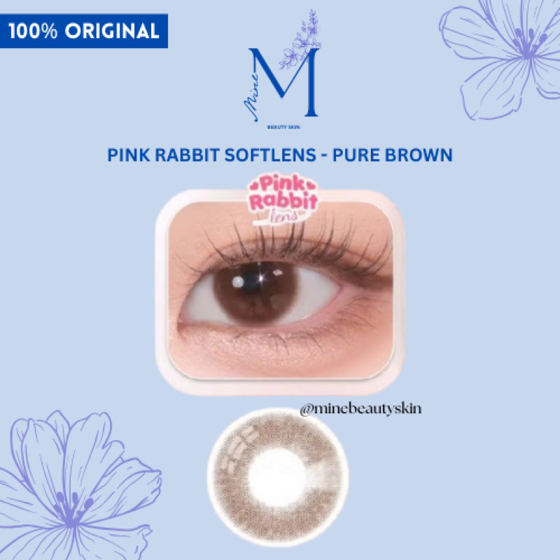 Jual Pink Rabbit Softlens Pure Brown - Normal/Minus | Shopee Indonesia