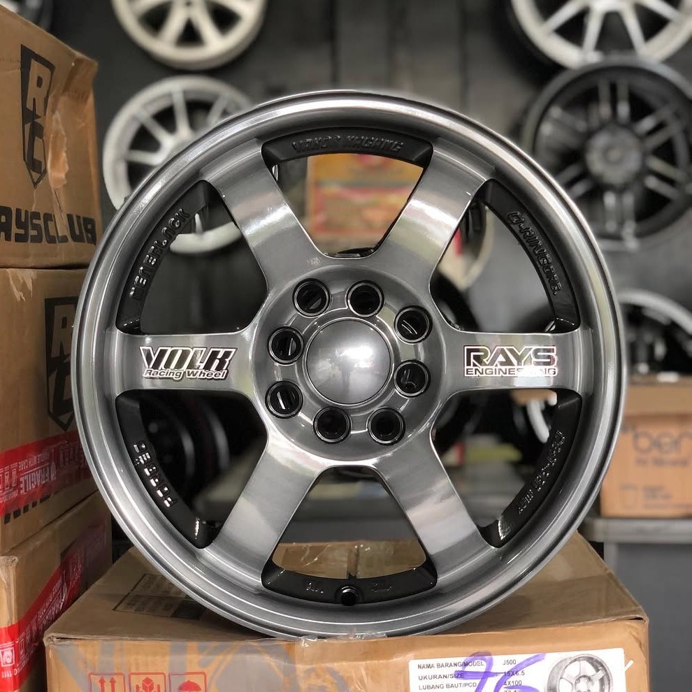 Jual Velg Rays TE37 Ring 15 Lebar 7 Pcd 4x100/114 Et 40 Warna Brush ...