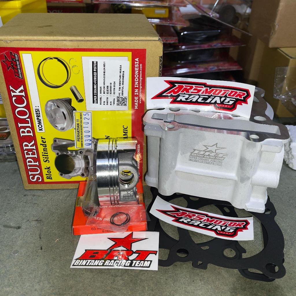 Jual BLOK CERAMIC & PISTON FORGED BRT AEROX NMAX LEXI R15 VVA MT 15 ...