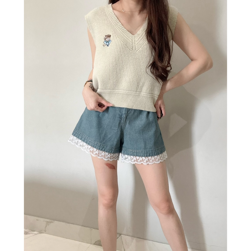 Jual Ndudshop - Teddy knit vest (Kode: 4689) – Atasan Wanita – Vest ...