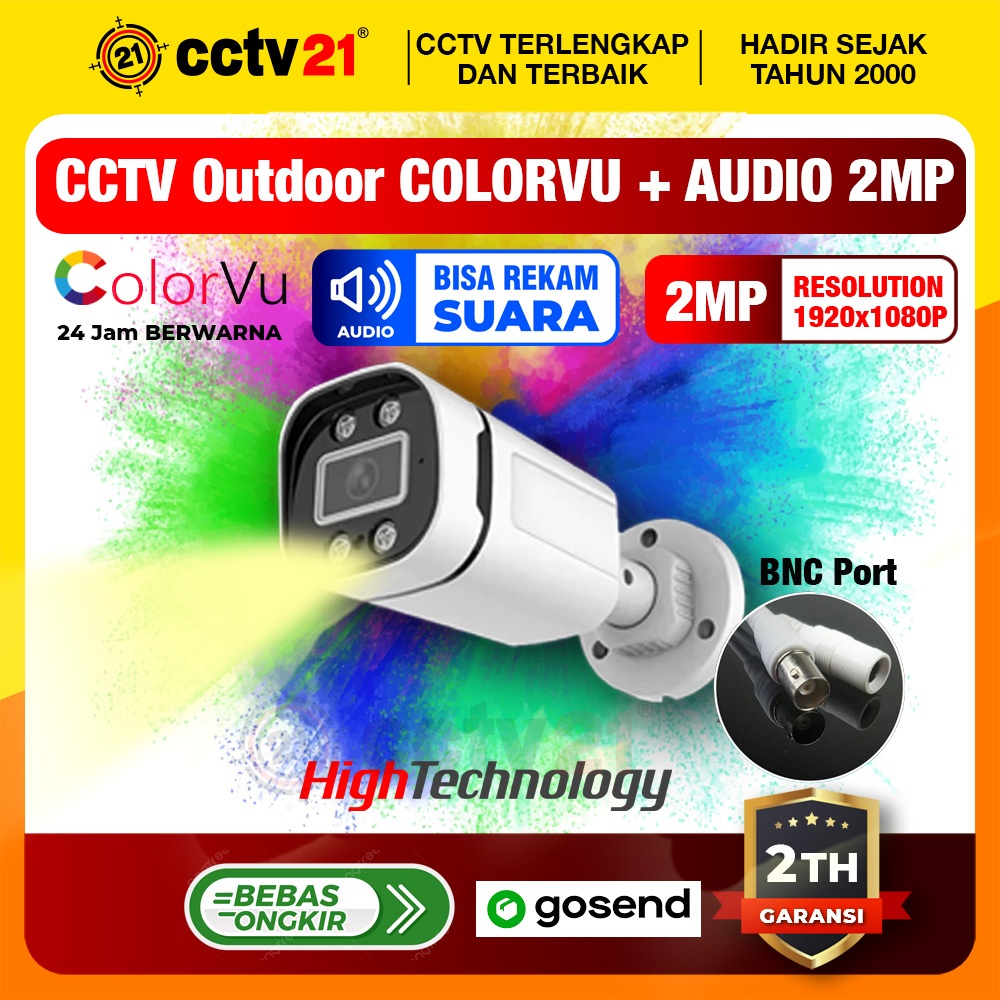 Jual Kamera CCTV Outdoor ColorVu Real 2MP + Audio HighTechnology Full ...