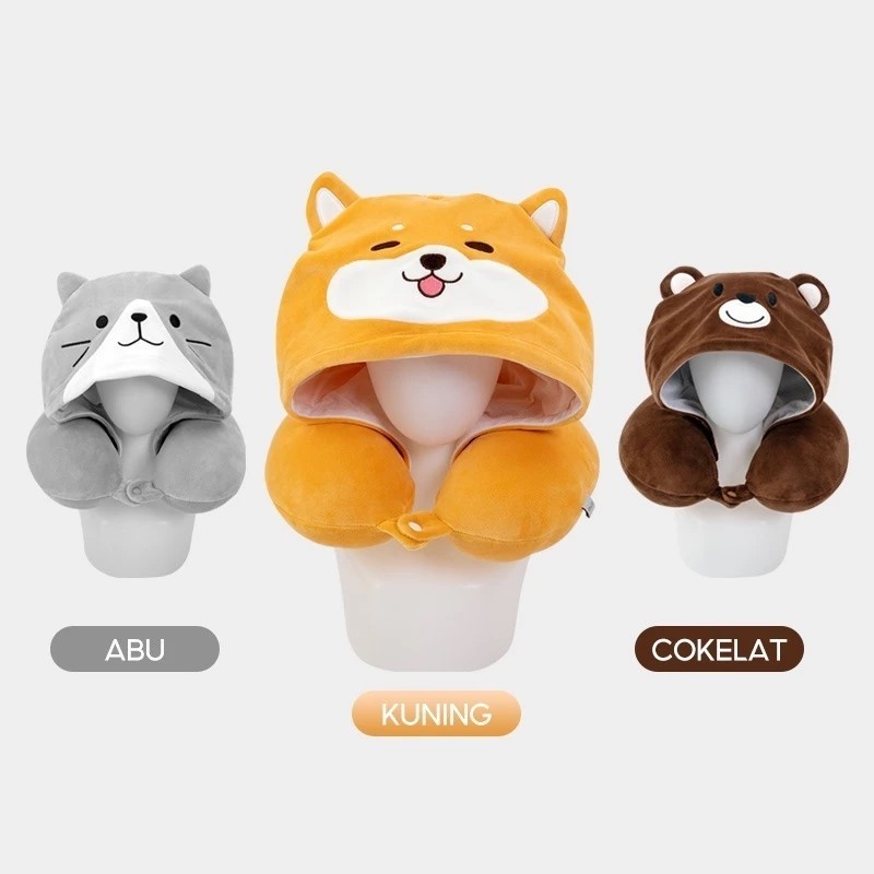 Alba Sol Bantal Leher Hoodie Travel Comfortable