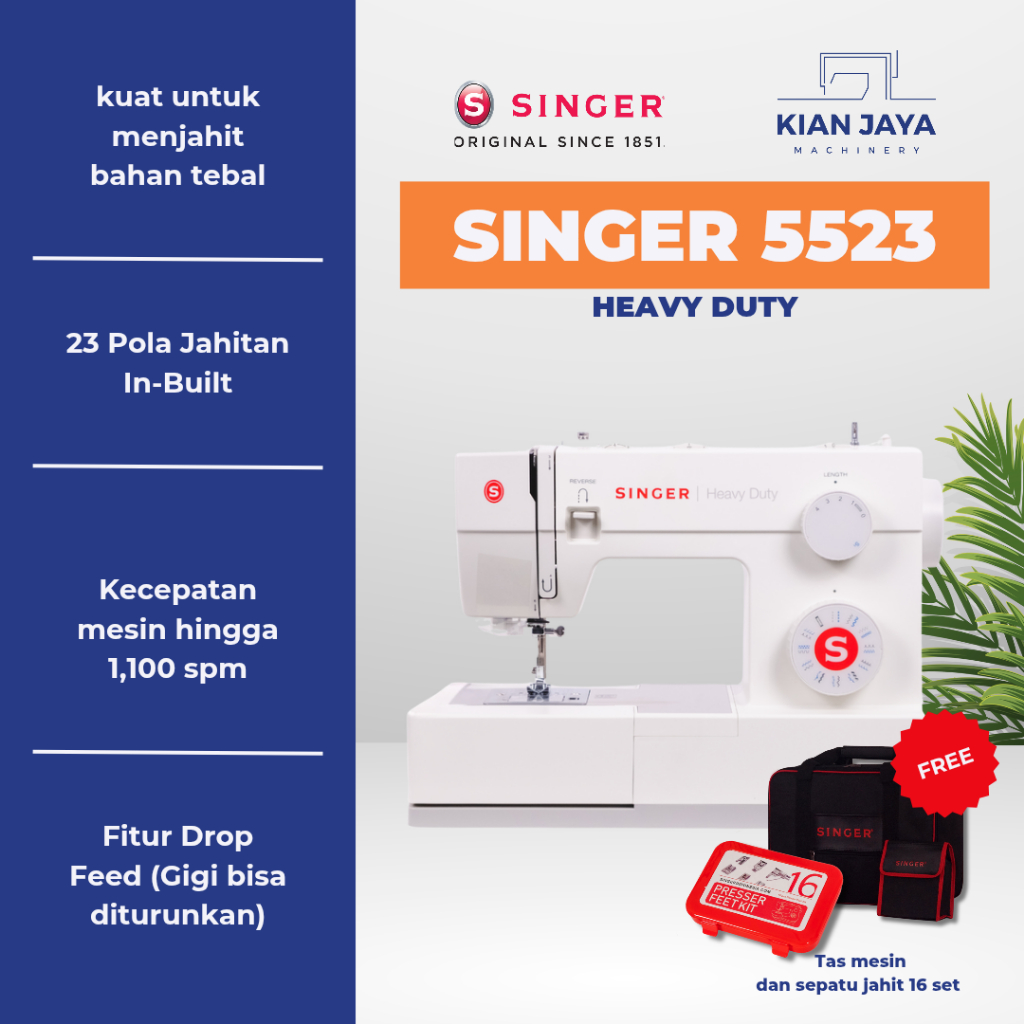 Jual Mesin Jahit Portable Singer Heavy Duty Scholastic Series Singer ...