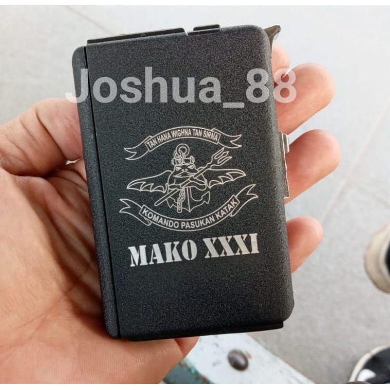 Jual Kotak Rokok 2in1 + Korek Custom Ukir Logo KOPASKA Bisa Ukir Nama ...