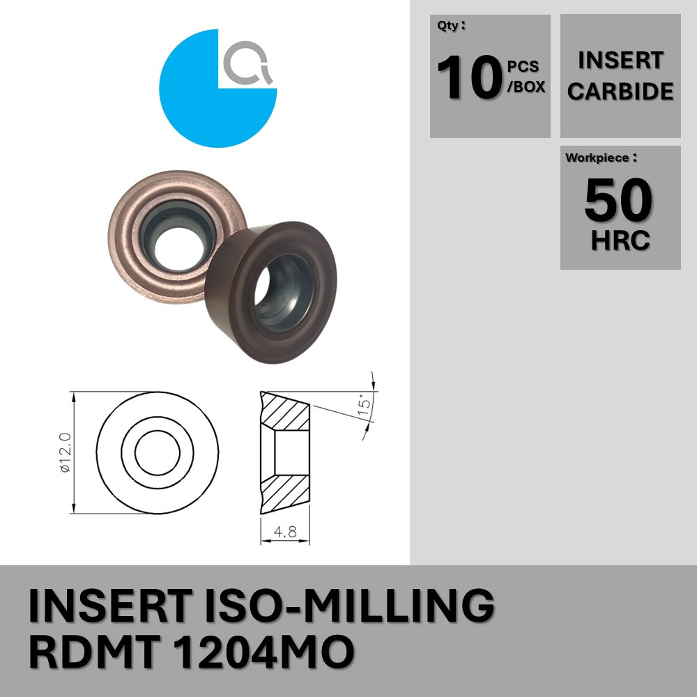 Jual Insert ISO-Milling RDMT 1204MO Pahat Insert Milling RDMT 12 04 MO ...