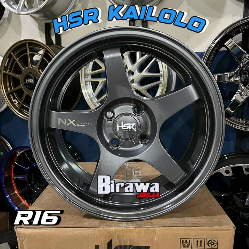 Jual Velg Racing HSR Kailolo Ring 16 Pcd 4X100 Palang 5 Velg Mobil R16 ...