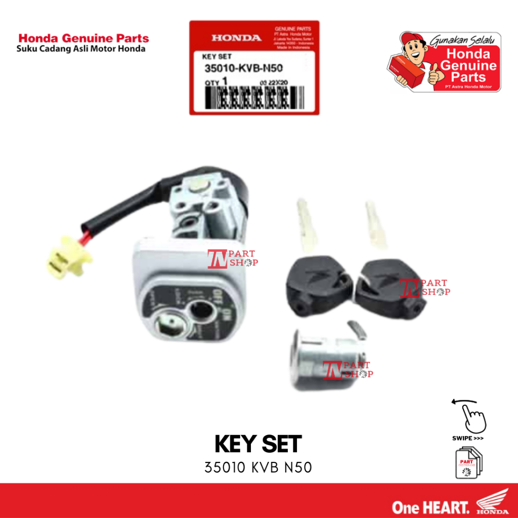 Jual Kunci Kontak (Key Set) - Vario 110 Techno Karburator/ 35010-KVB ...