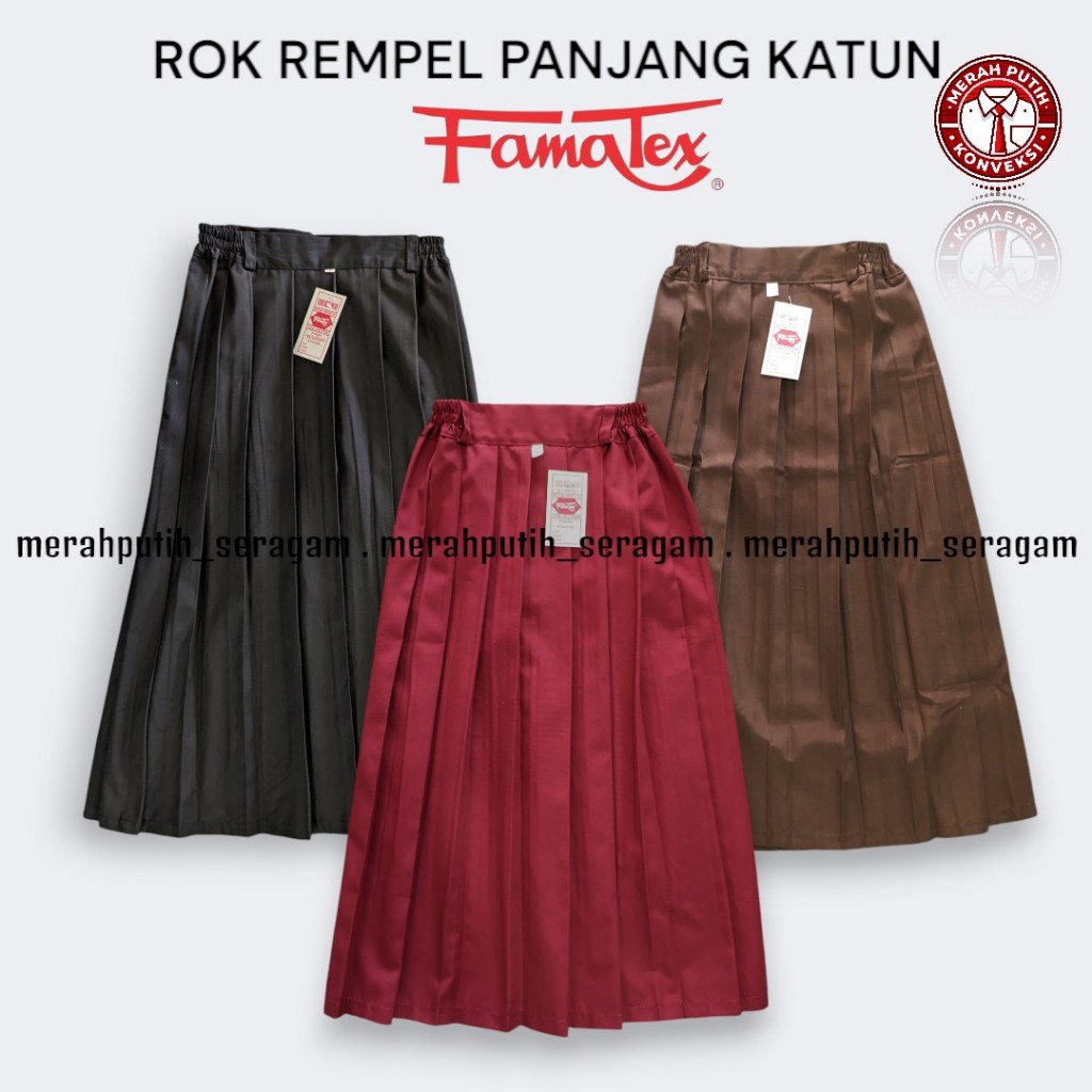 Jual Rok SD Panjang Rempel Bahan Famatex | Shopee Indonesia