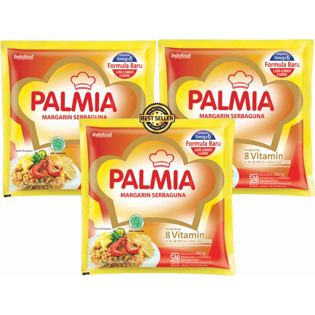 Jual Palmia Margarine Sachet 200 Gr / Palmia Mentega / Butter Margarine ...