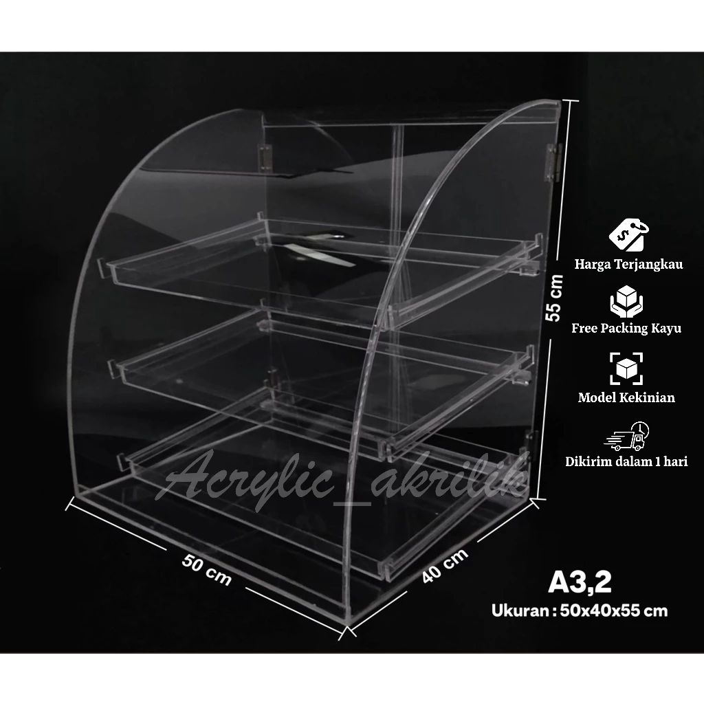 Jual Display box kue /etalase kue A3 | Shopee Indonesia