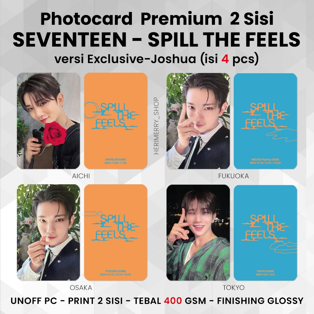 Jual (ISI 4 PCS) Photocard SEVENTEEN SPILL THE FEELS - PC Premium