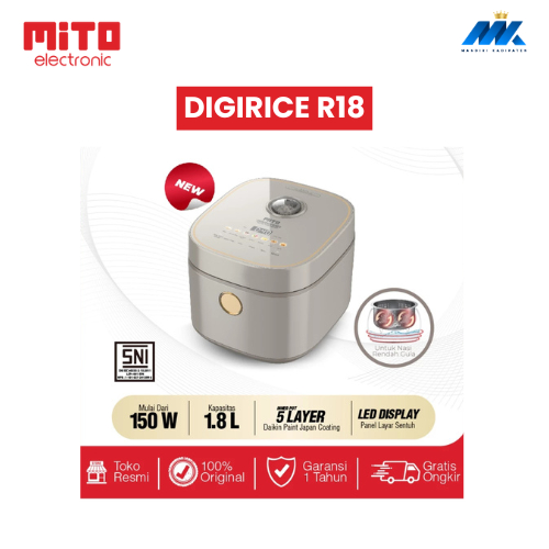 Jual MITO Digital Rice Cooker 1.8 Liter R18 - Rice Cooker Low Sugar ...