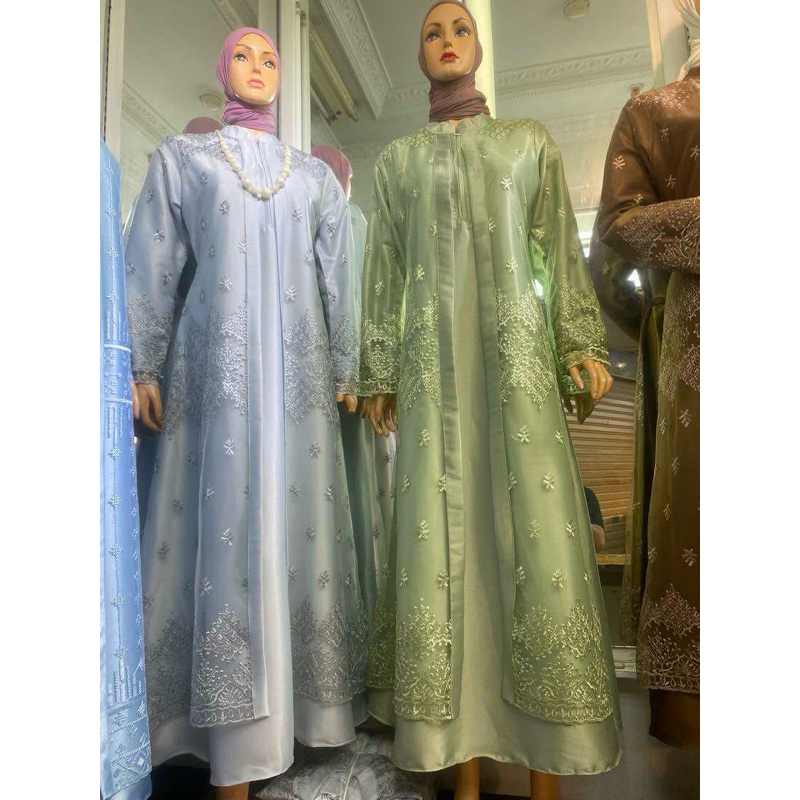 Jual GAMIS TILE MIX SATIN CRISTAL TERBARU /Gamis pesta, Gamis kondangan ...