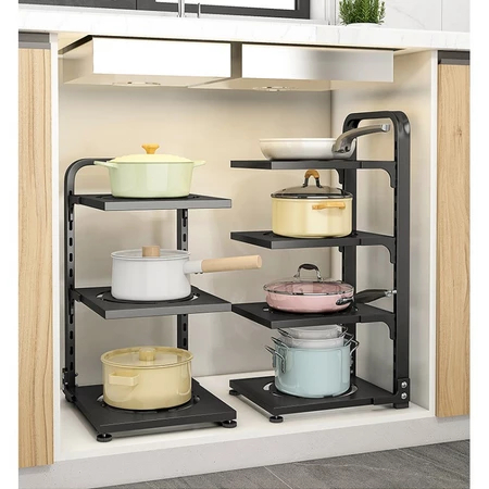 Jual Rak Panci Dapur Rak Serbaguna Rak yang Dapat Ditumpuk Di bawah Rak ...