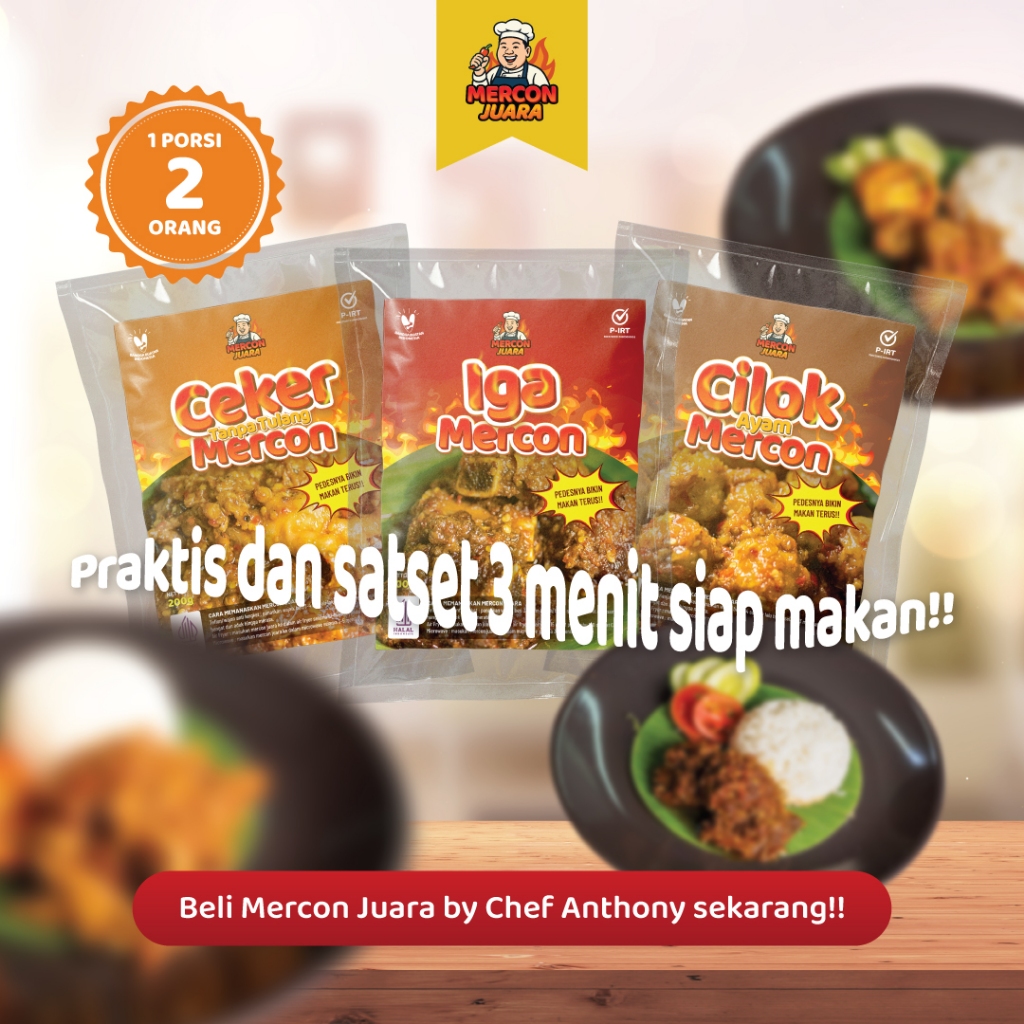 Jual MERCON JUARA Iga Mercon / Cilok Ayam Mercon / Ceker Tanpa Tulang ...