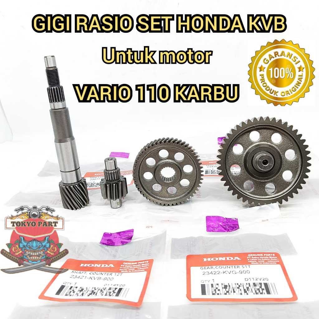 Jual GIGI RASIO SET HONDA KVB VARIO 110 KARBU KUALITAS ASLI ORIGINAL ...