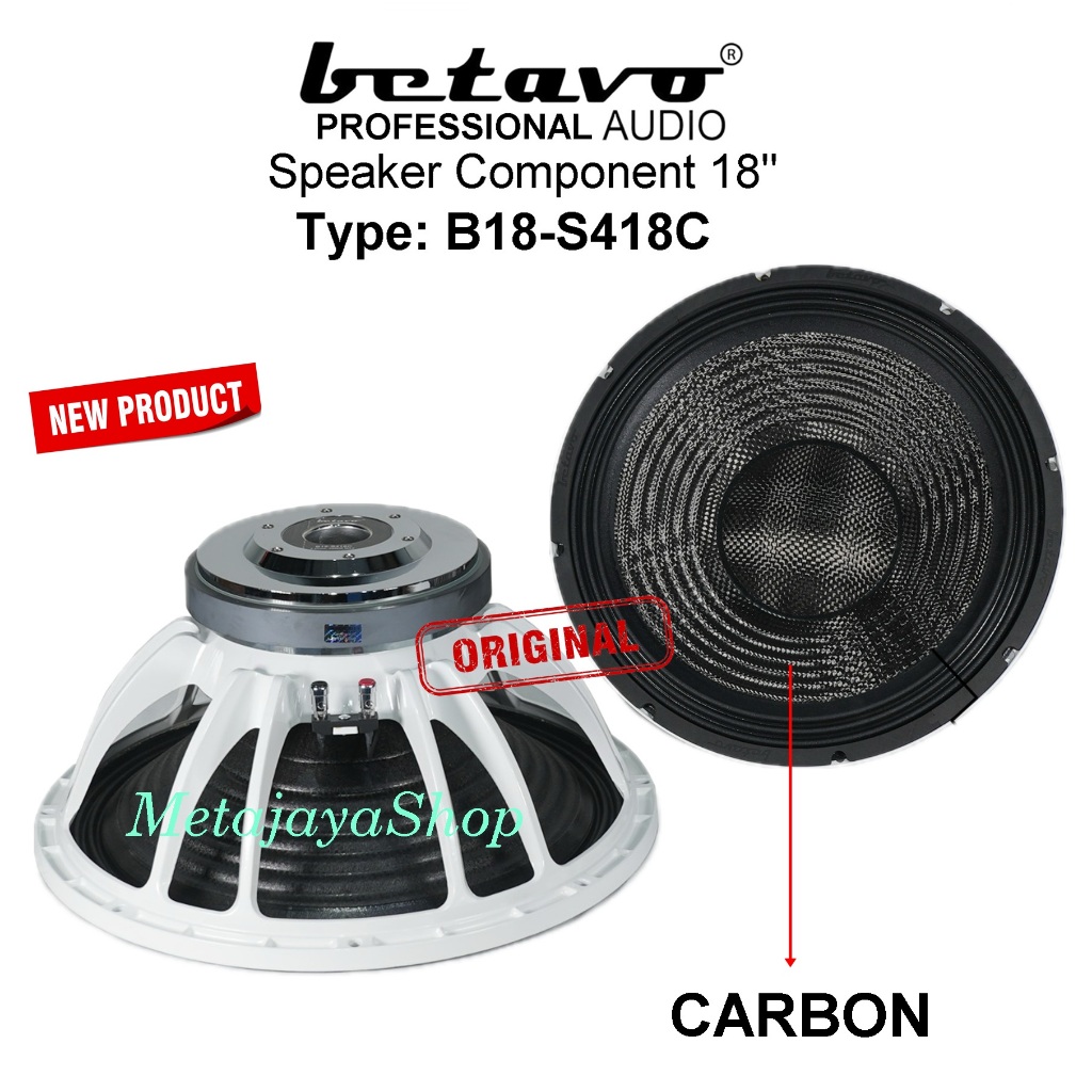 Jual Betavo B18-S418C speaker component betavo b18 s418c Carbon 18