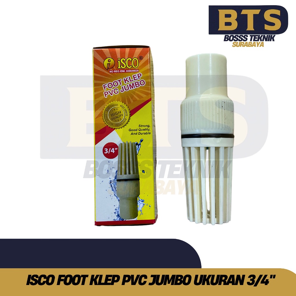 Jual Foot valve / Foot Klep / Tusen Klep PVC Jumbo Klep Gading 1/2 & 3/ ...