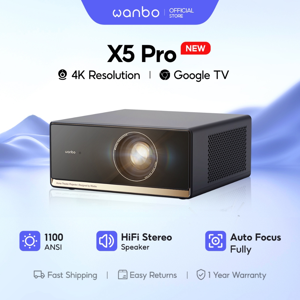 Jual Wanbo X5 Pro Proyektor Google TV FHD 1080P 2x5W HiFi Jual Wanbo X5 Pro Proyektor Google TV FHD 1080P 2x5W HiFi