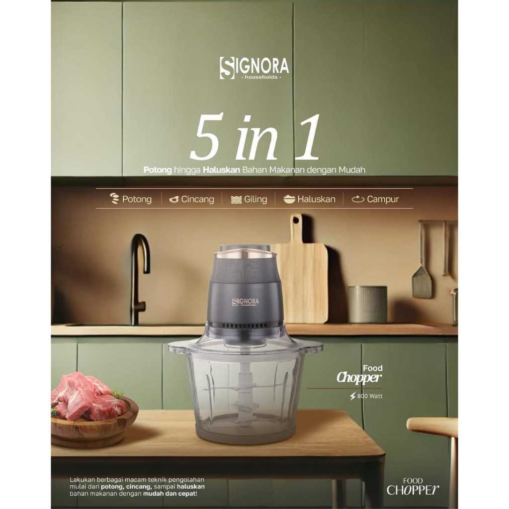 Jual Signora | Food Chopper Blender Penggiling Daging, Bumbu, Bakso ...