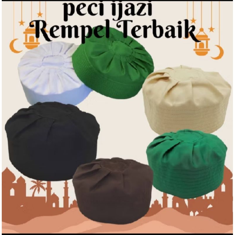 PECI KOPIAH HAJI IJAJI REMPEL POLOS SONGKOK IJAZI HQ HABIB SYEH TERMURAH