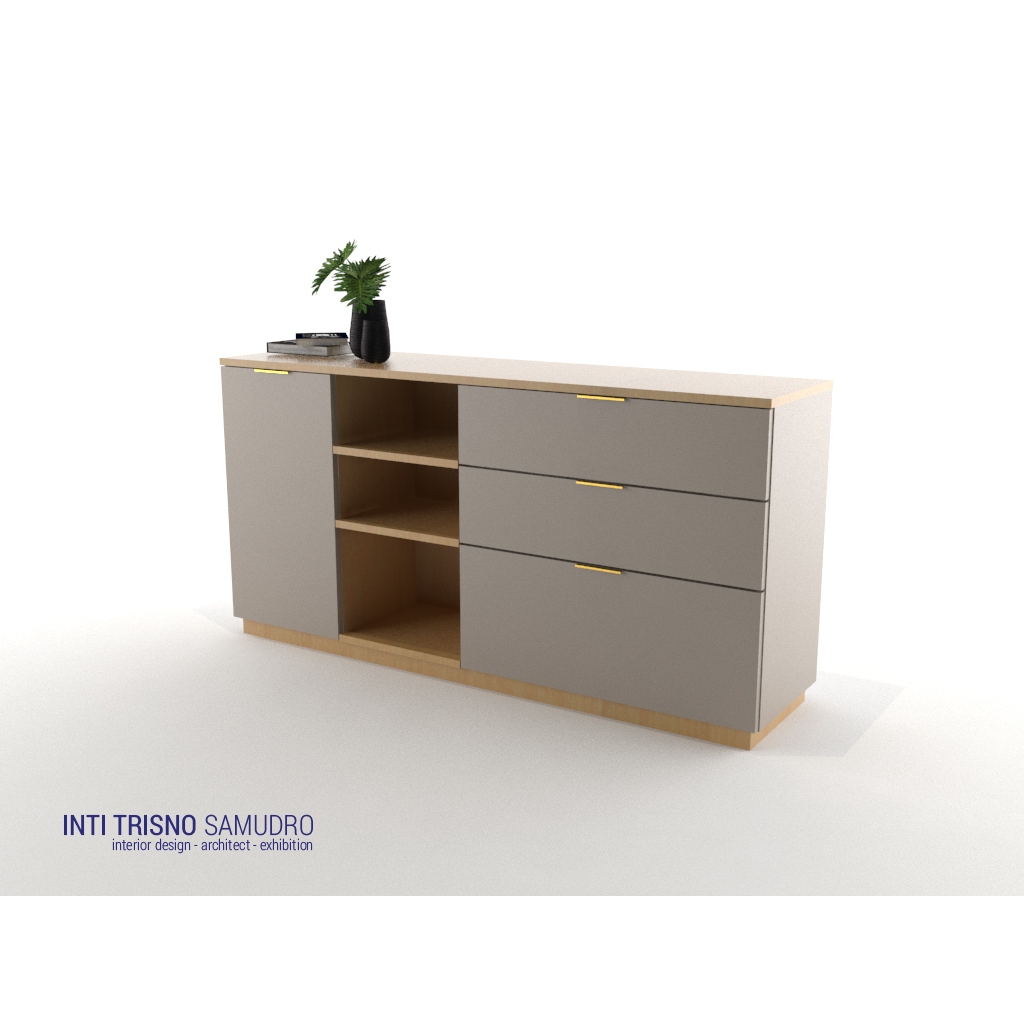 Jual MEJA BUFFET CUSTOM / MEJA SERBA GUNA DENGAN RACK | Shopee Indonesia