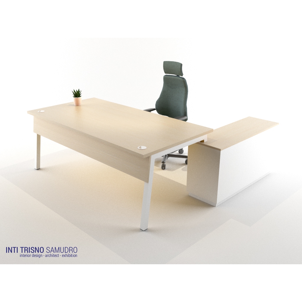 Jual MEJA MANAGER / MEJA KERJA DENGAN CABINET | Shopee Indonesia