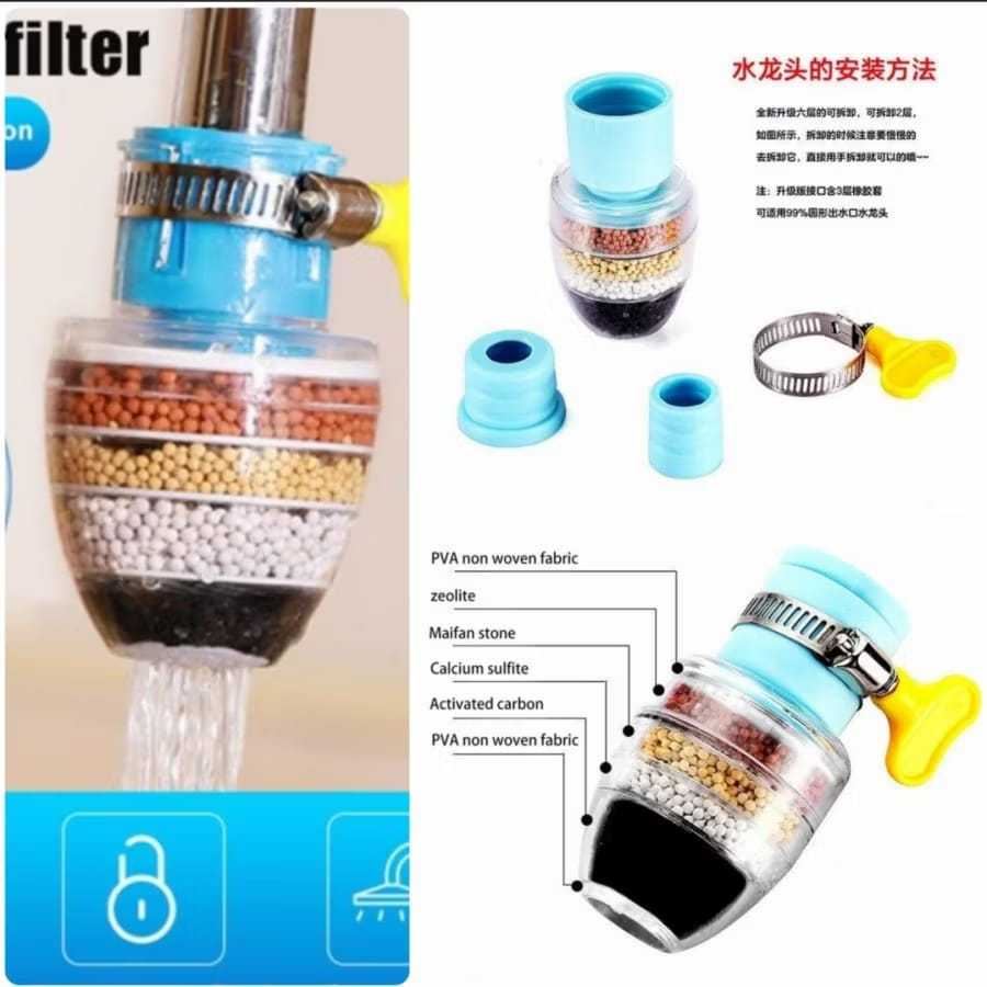 Jual Filter Kran Air Batu Saringan wastafel - Filter KranBatu dengan 5 ...