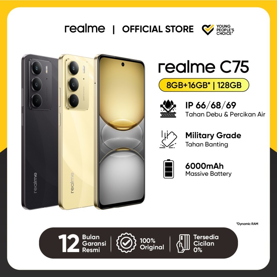 Jual Realme C75 8/128 GB - Garansi Resmi | Shopee Indonesia