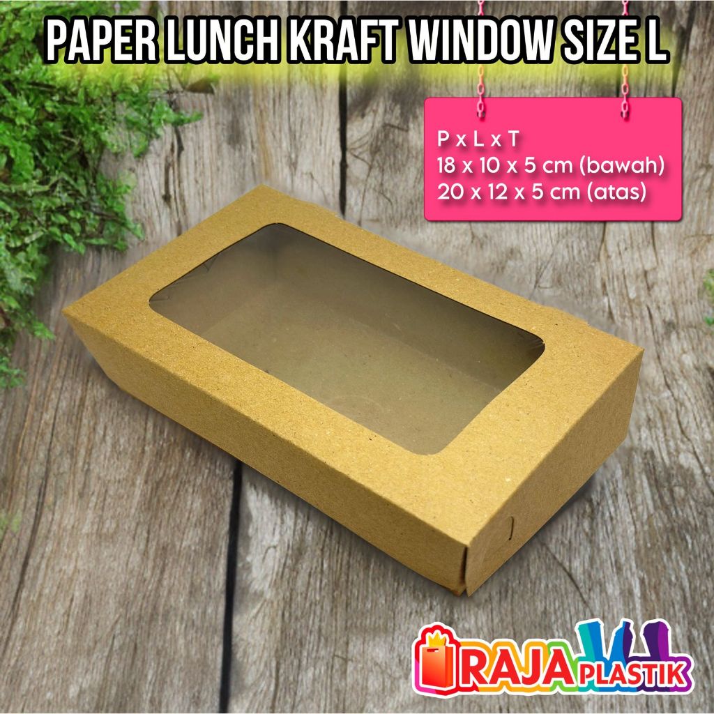 Jual Paper Lunch Kraft Window isi 10lbr / Box Paper Lunch Brown Window ...