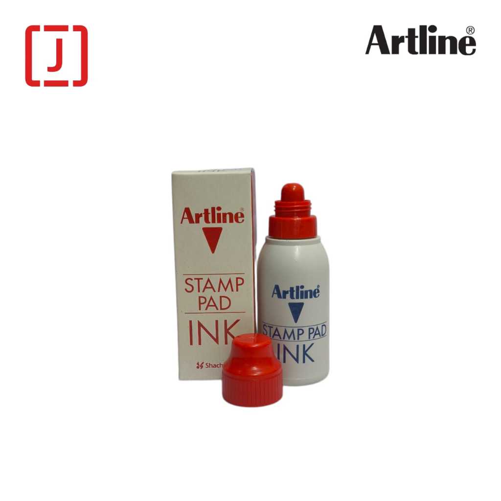 Jual Artline Stamp Pad Ink Refill Warna Merah | Tinta Stempel Artline ...