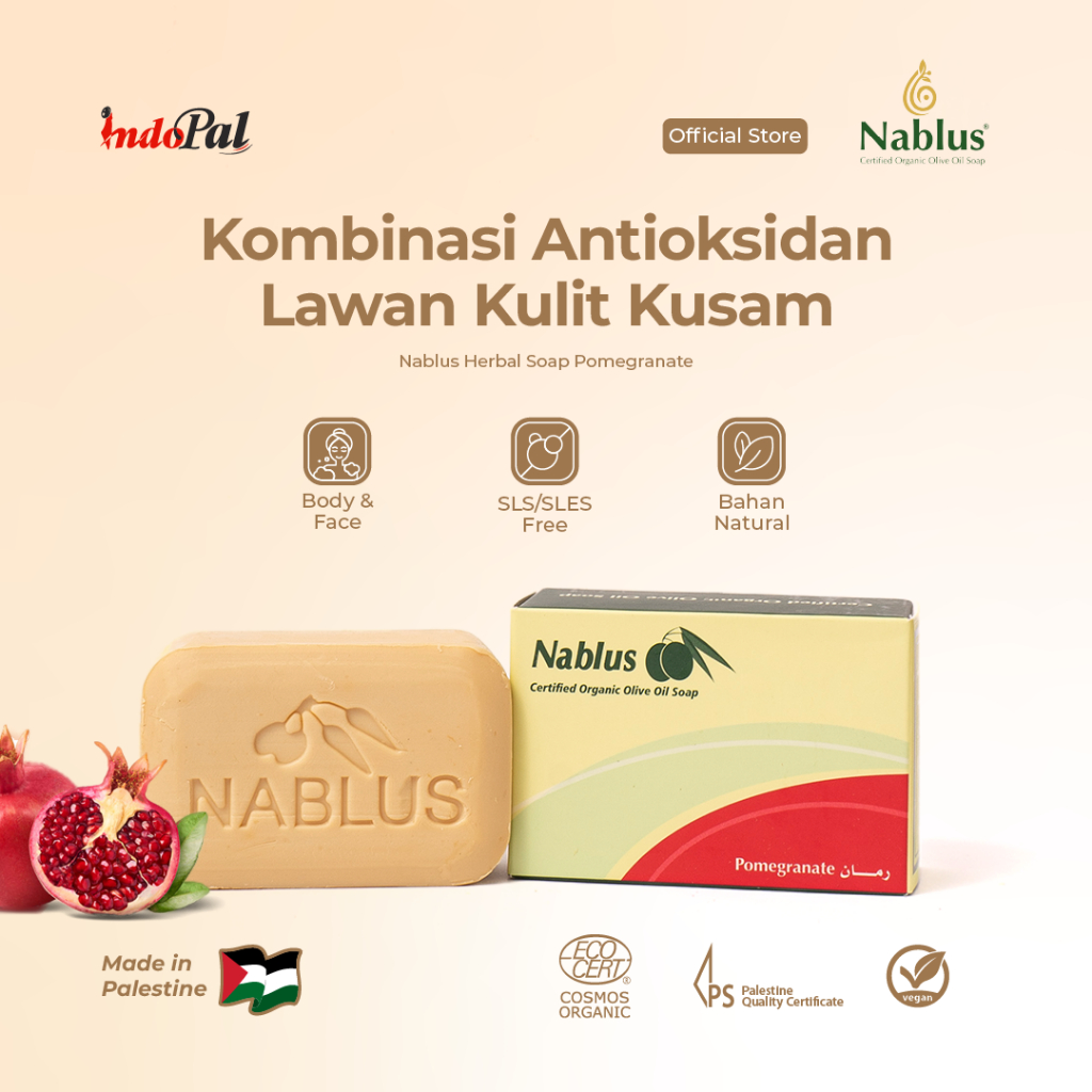 Jual Nablus Herbal Soap Pomegranate 100 gr | Shopee Indonesia